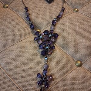 Chic Amethyst Floral Necklace